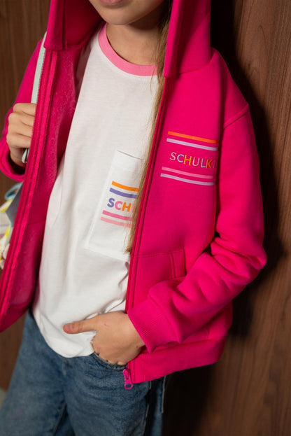 Sweat zippé Schulkind rose – vue produit 5