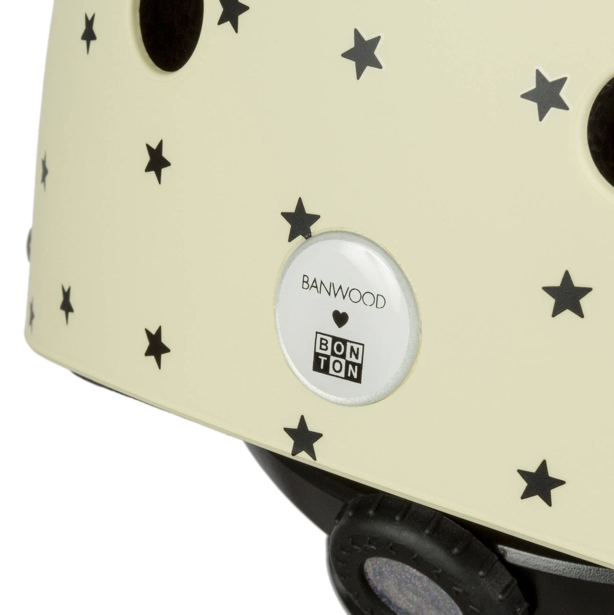 casque enfant creme mat etoiles banwood