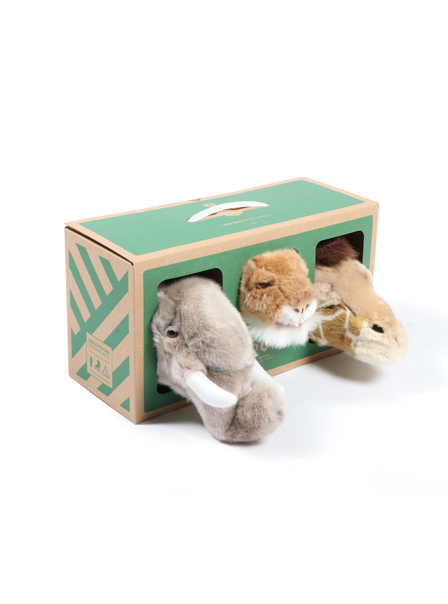 Mini Plush Animal Head Wall Decor: Safari Set