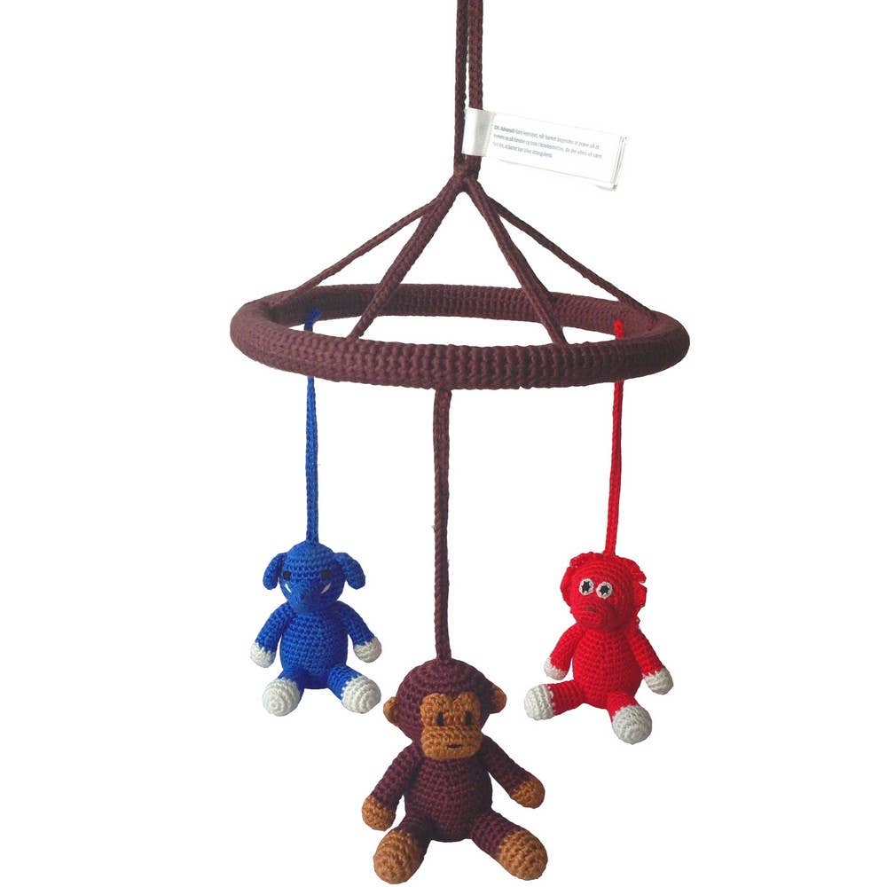 Mobile mit Elefant, Affe und Orang-Utan