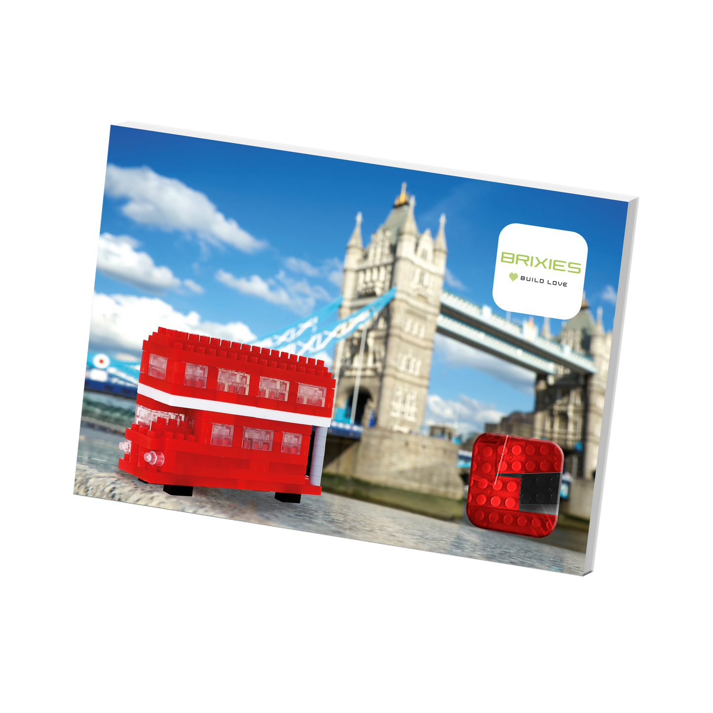 BRIXIES Postkarte Englischer Bus