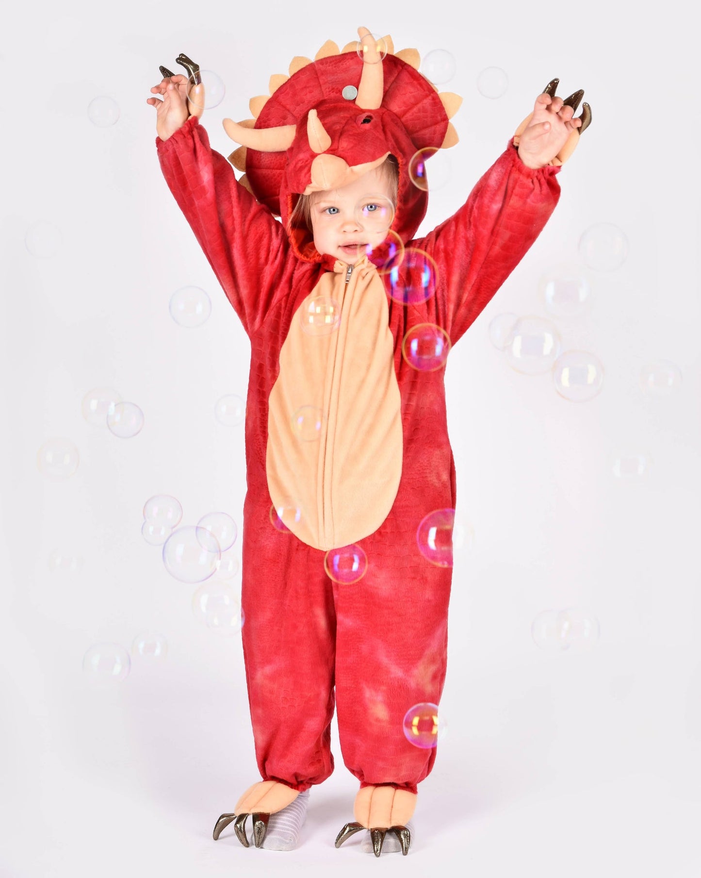 Dinosaurier Triceratops Kostüm für Kinder 4-6 Jahre (110-116 cm)