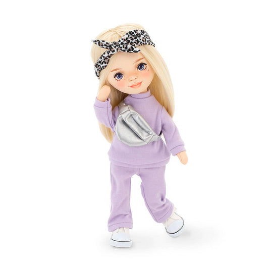 Mia-Puppe im lila Trainingsanzug – 32 cm