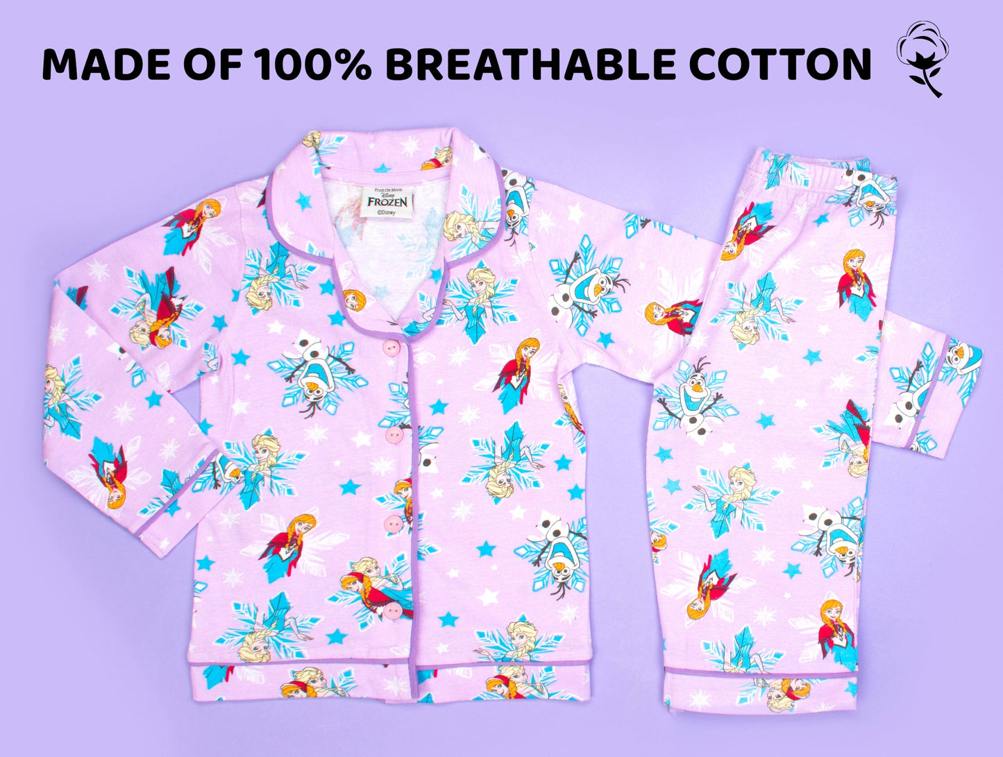 La Reine des Neiges Pyjama with Buttons