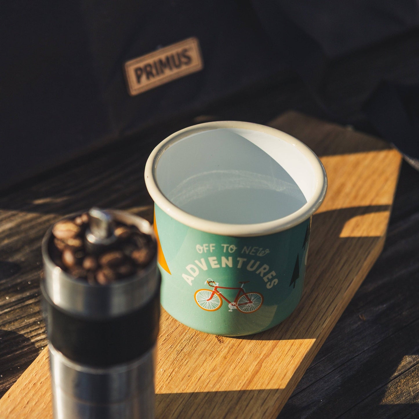 Emaille-Tasse „Bike Adventure“