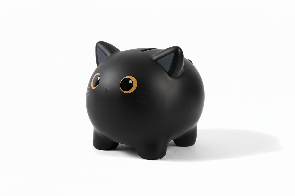 Spardose Schwarze Katze