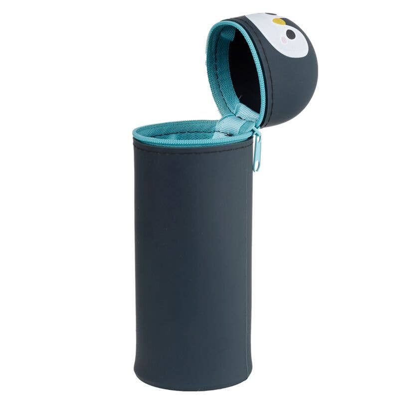 Silicone penguin pencil case