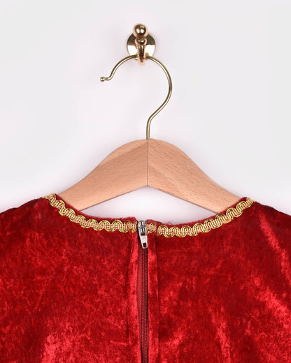 Red Velvet Princess Dress Den Goda Fen 2-4 years (98-104 cm)