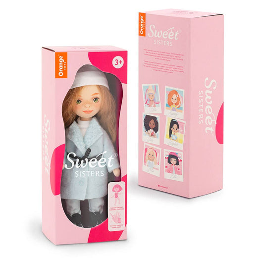 Sunny-Puppe im mintgrünen Mantel – 32 cm