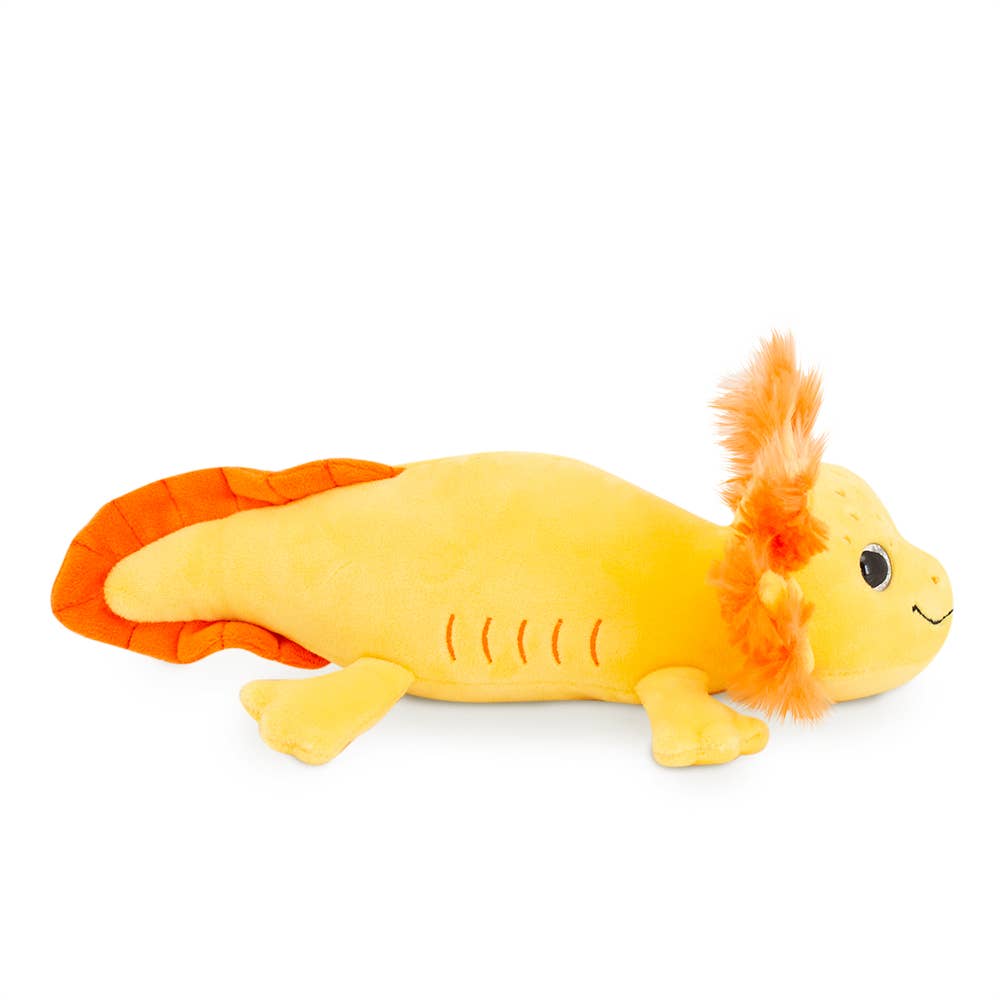 Peluche axolotl jaune 20 cm