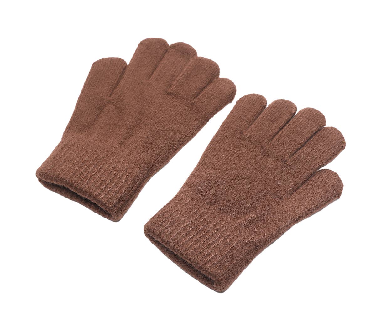 Braunes Winterset - Lustige Alphabetbuchstaben