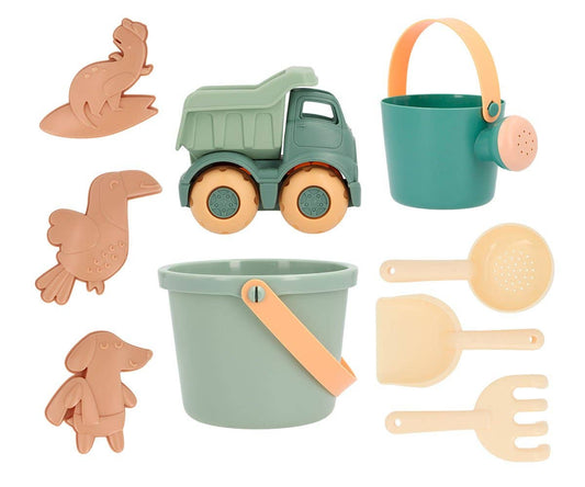 ensemble de jouets de plage vert mer