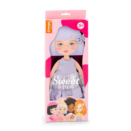 Bekleidungsset: lila Kleid, 28 cm
