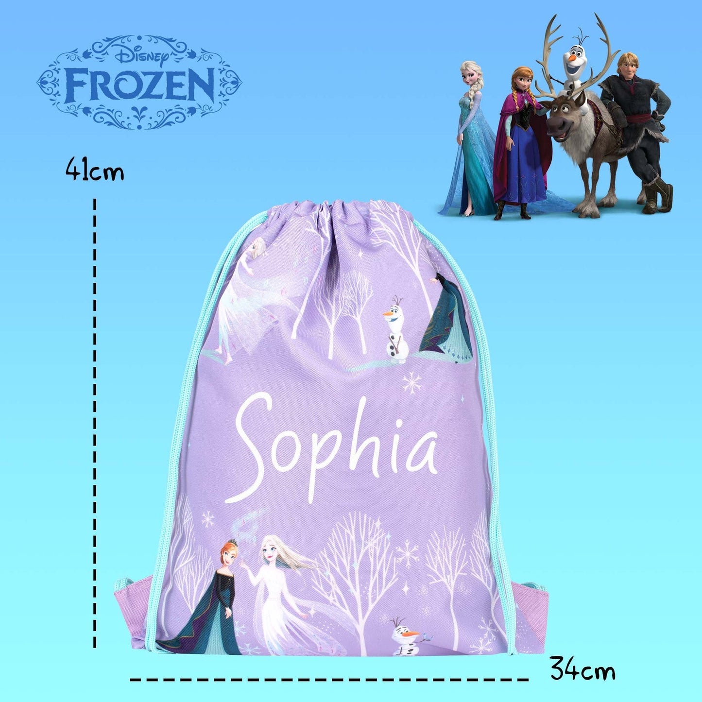Official Disney La Reine des Neiges Sac à cordon | enfant PE Sac