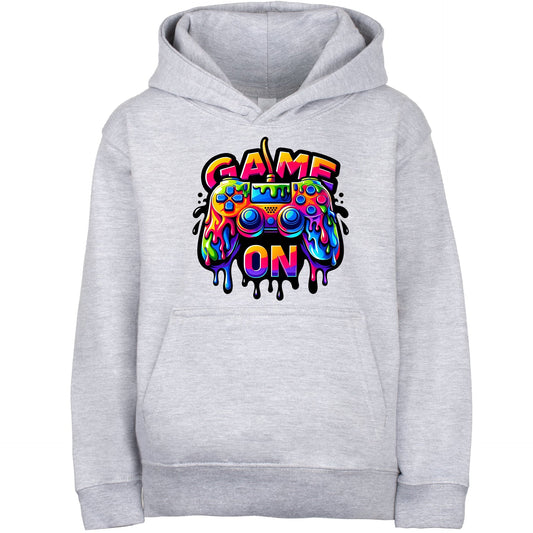 Sweat à capuche gaming – Fringoo gaming gris for Boys Cotton Rich Soft Hooded – Game on gris