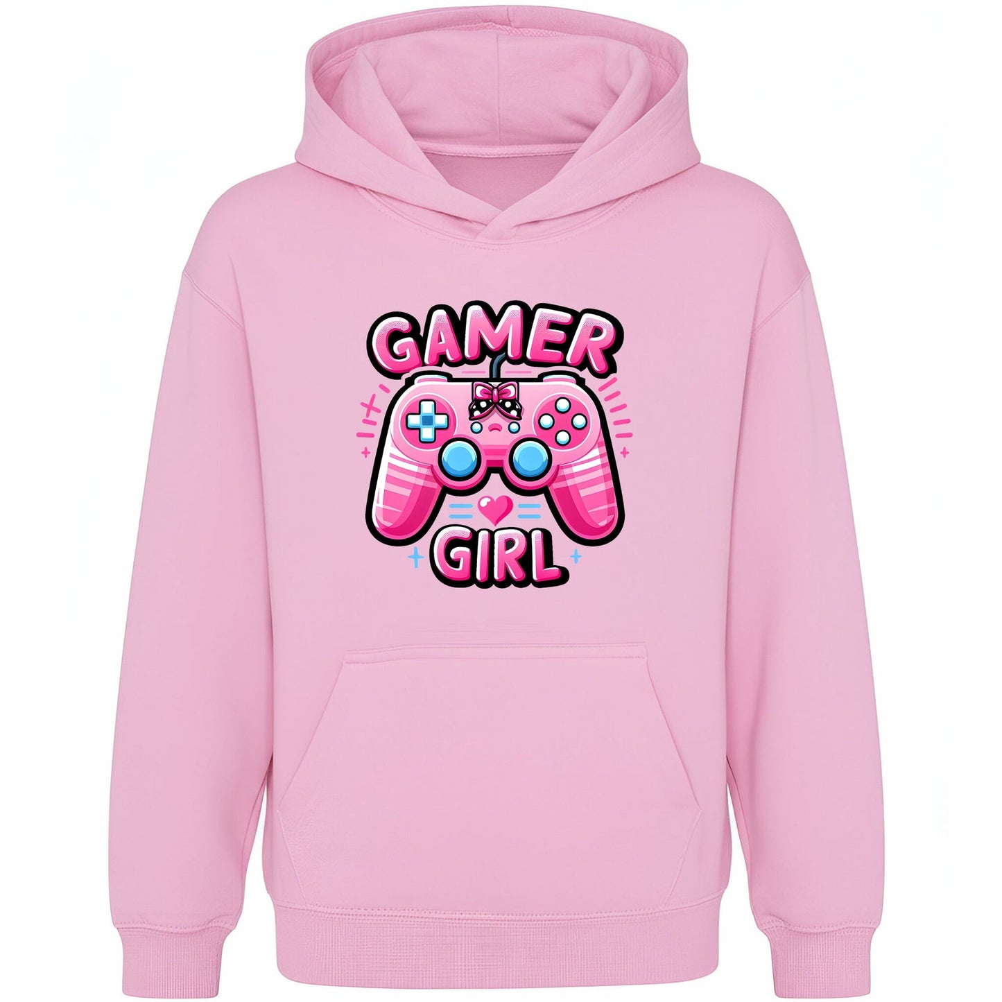 Fringoo gamer Sweat à capuche rose fille Cotton Rich Soft Hooded Sweatshirt- gamer Pad rose