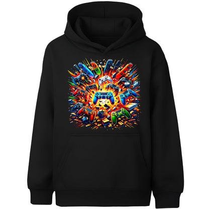 Fringoo gamer Sweat à capuche garçon Cotton Rich Soft Hooded Sweatshirt- Pads Explode noir