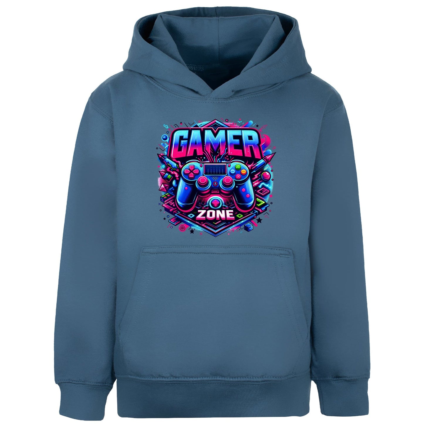 Gaming Hoodie – Fringoo Gaming for Boys Cotton Rich Soft Hooded – Gaming Zone Blau