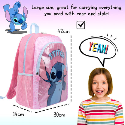 Disney Stitch pailleté Sac à dos fille