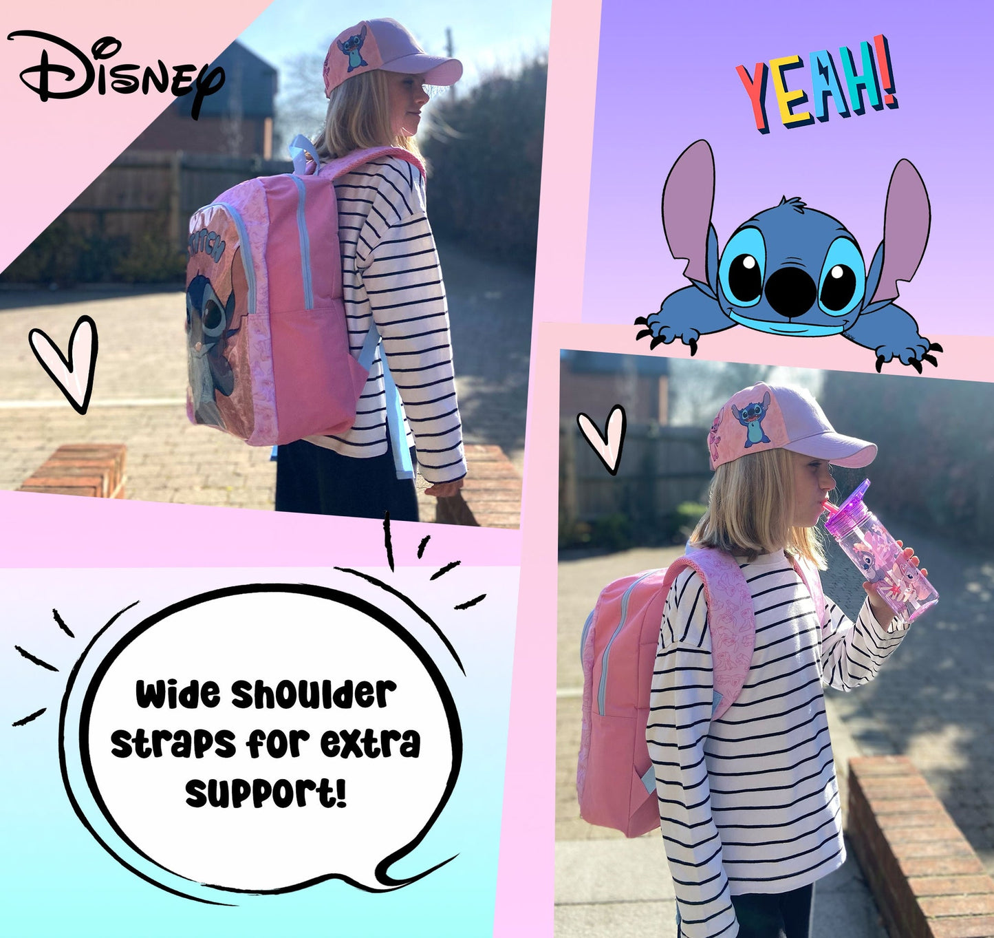 Disney Stitch pailleté Sac à dos fille
