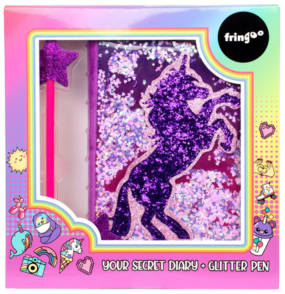 Glitzerndes Geheimtagebuch – Glitzer – Einhorn
