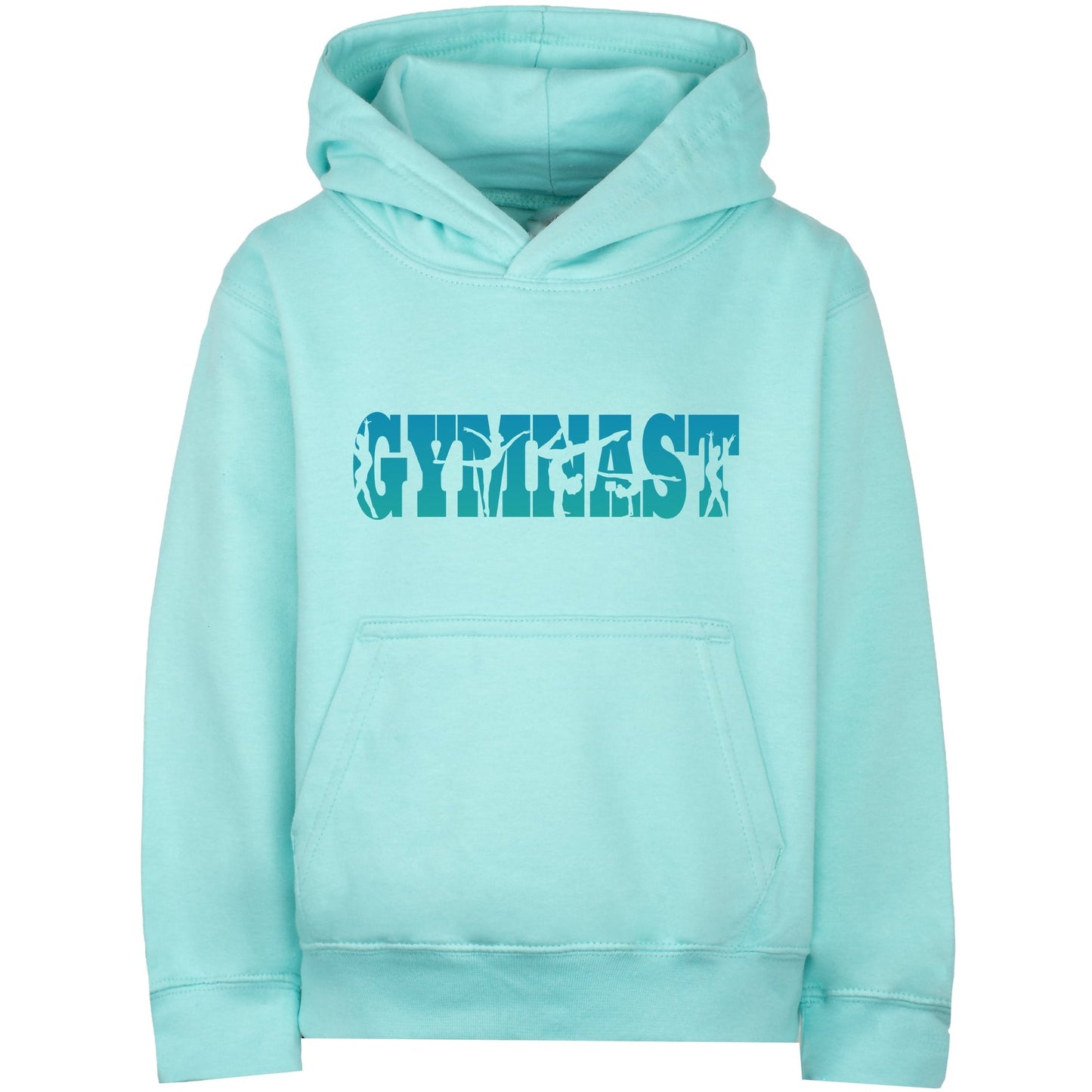 Fringoo Gymnastic Sweat à capuche for enfant Cotton Rich Soft Hooded Sweatshirt- Gymnast turquoise