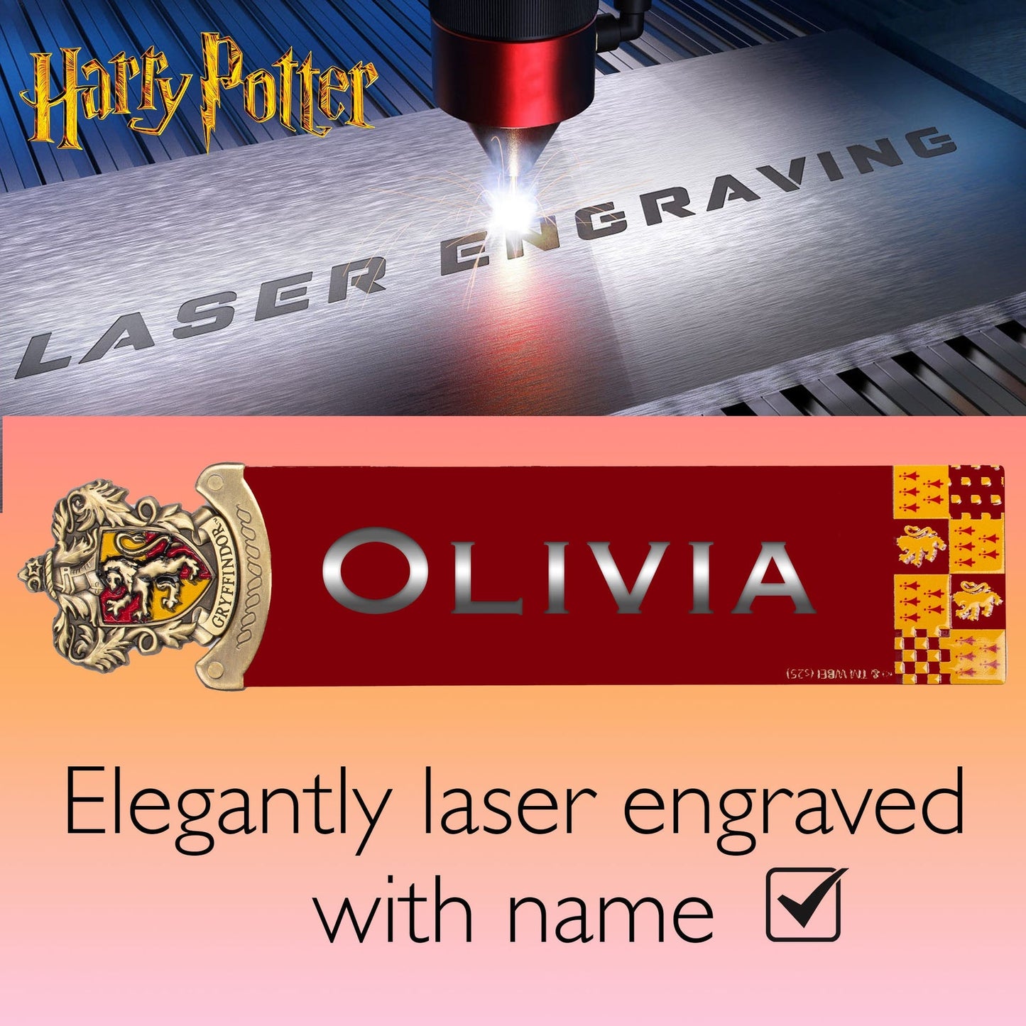Harry Potter Crest Bookmark Burgundy