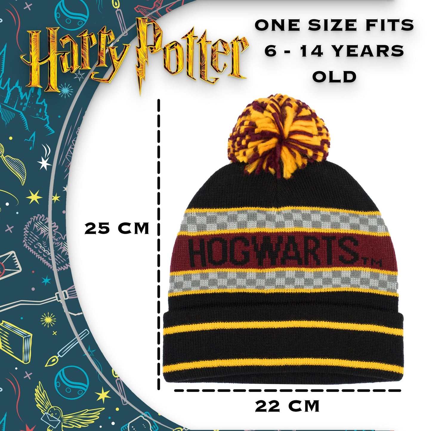 Harry Potter Winter Hat – noir