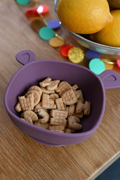 Bol d'apprentissage en silicone Lili Mustard
