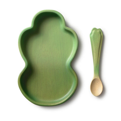 Kendall le Chou kale – Ensemble assiette et cuillère bébé
