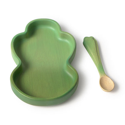 Kendall le Chou kale – Ensemble assiette et cuillère bébé – vue produit 2
