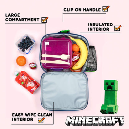 Sac repas – Minecraft bleu