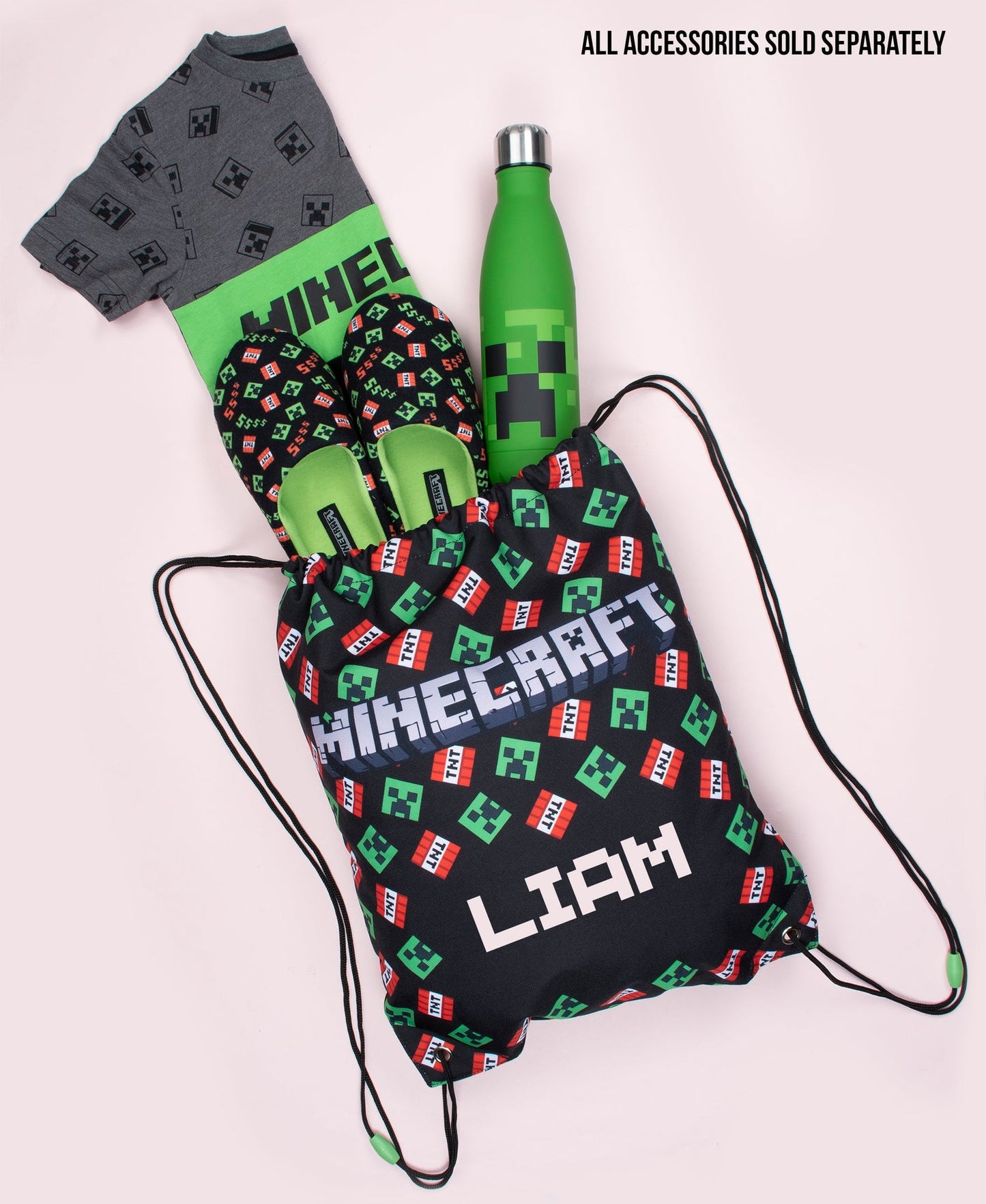 Minecraft Creeper T Shirt – gris