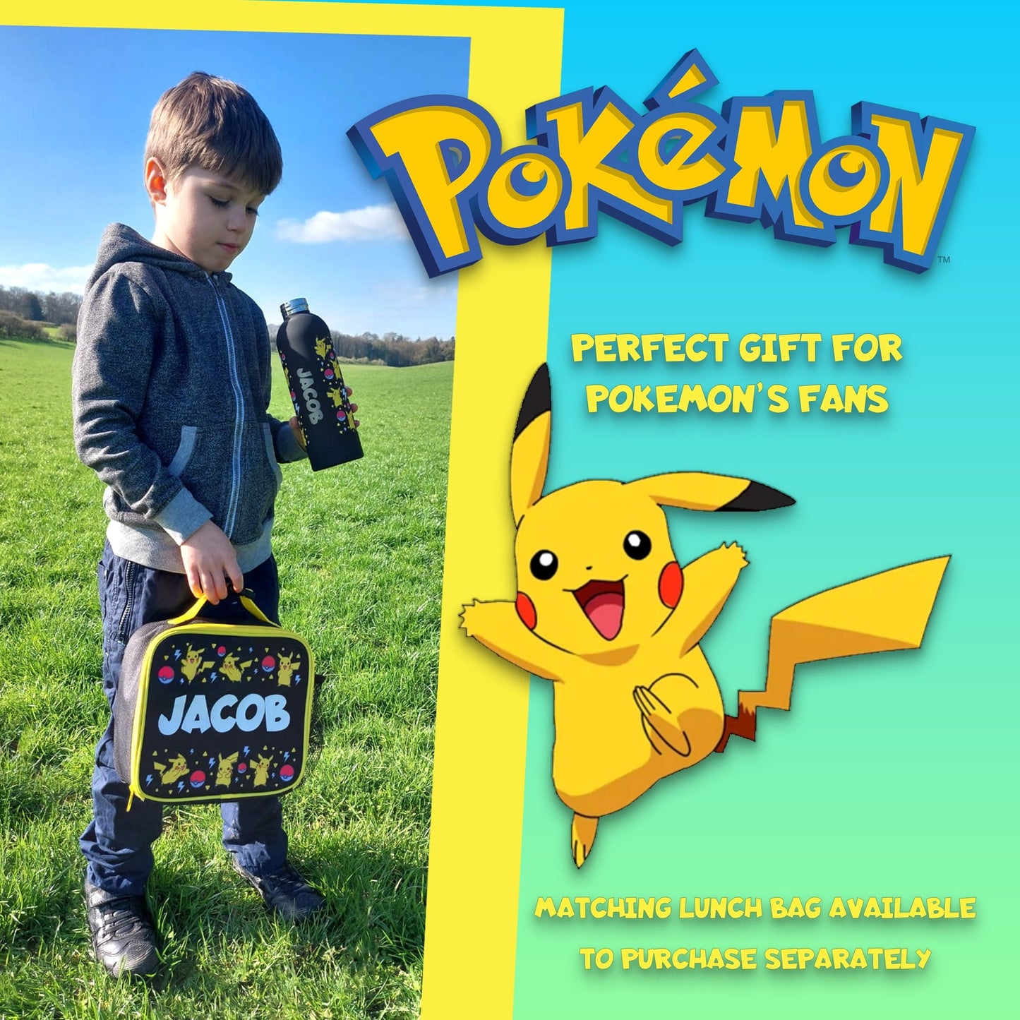 Gourde en acier inoxydable – Pokémon Yellow
