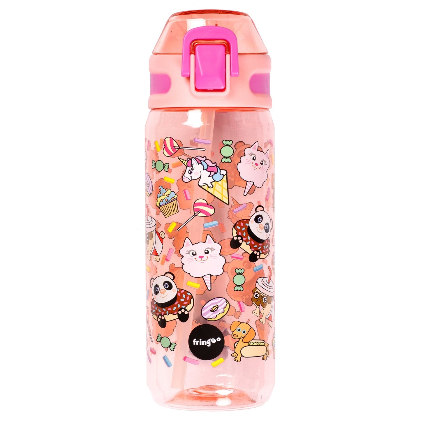 Gourde avec paille 600 ml – Animal Treats