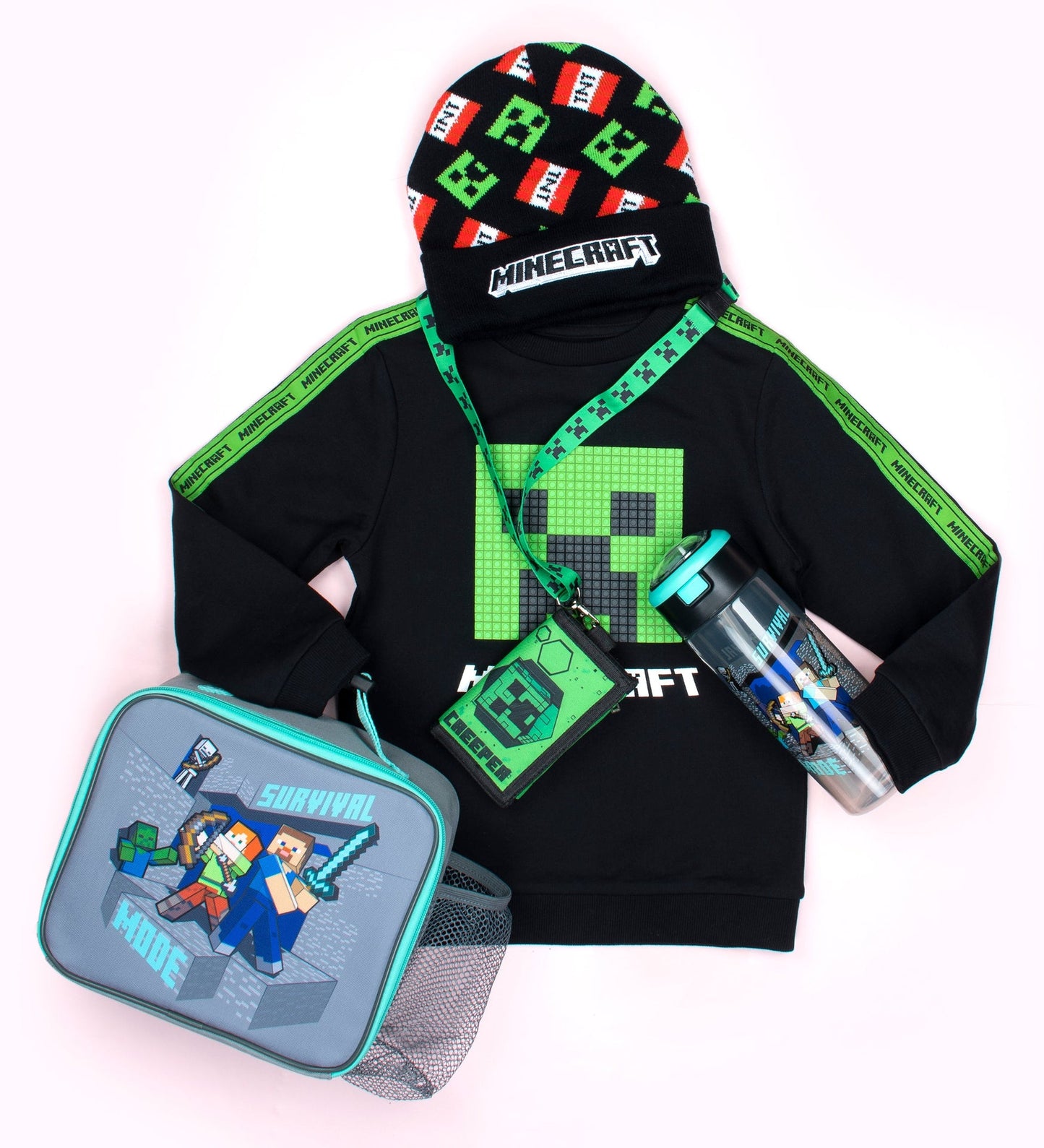 Minecraft Sac repas with Mesh Pocket – Steve & Alex