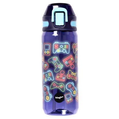 Gourde avec paille 600 ml – Neon gamer