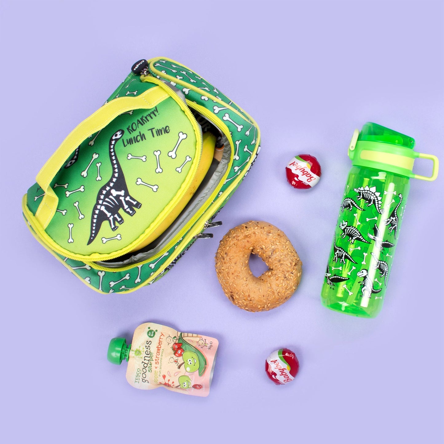 Gourde avec paille 600 ml – dinosaure Lunch Time