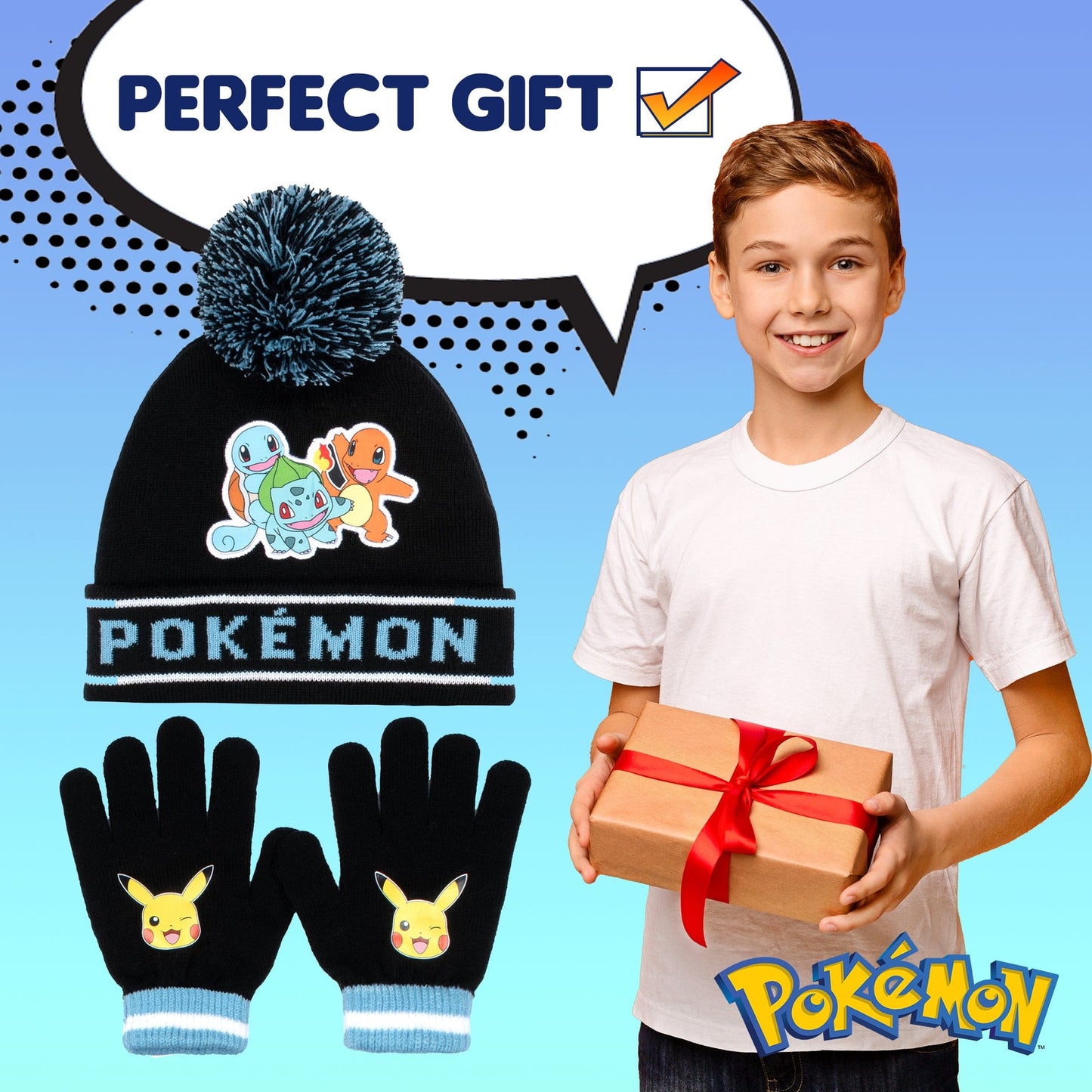 Pokémon Hat & Gloves set