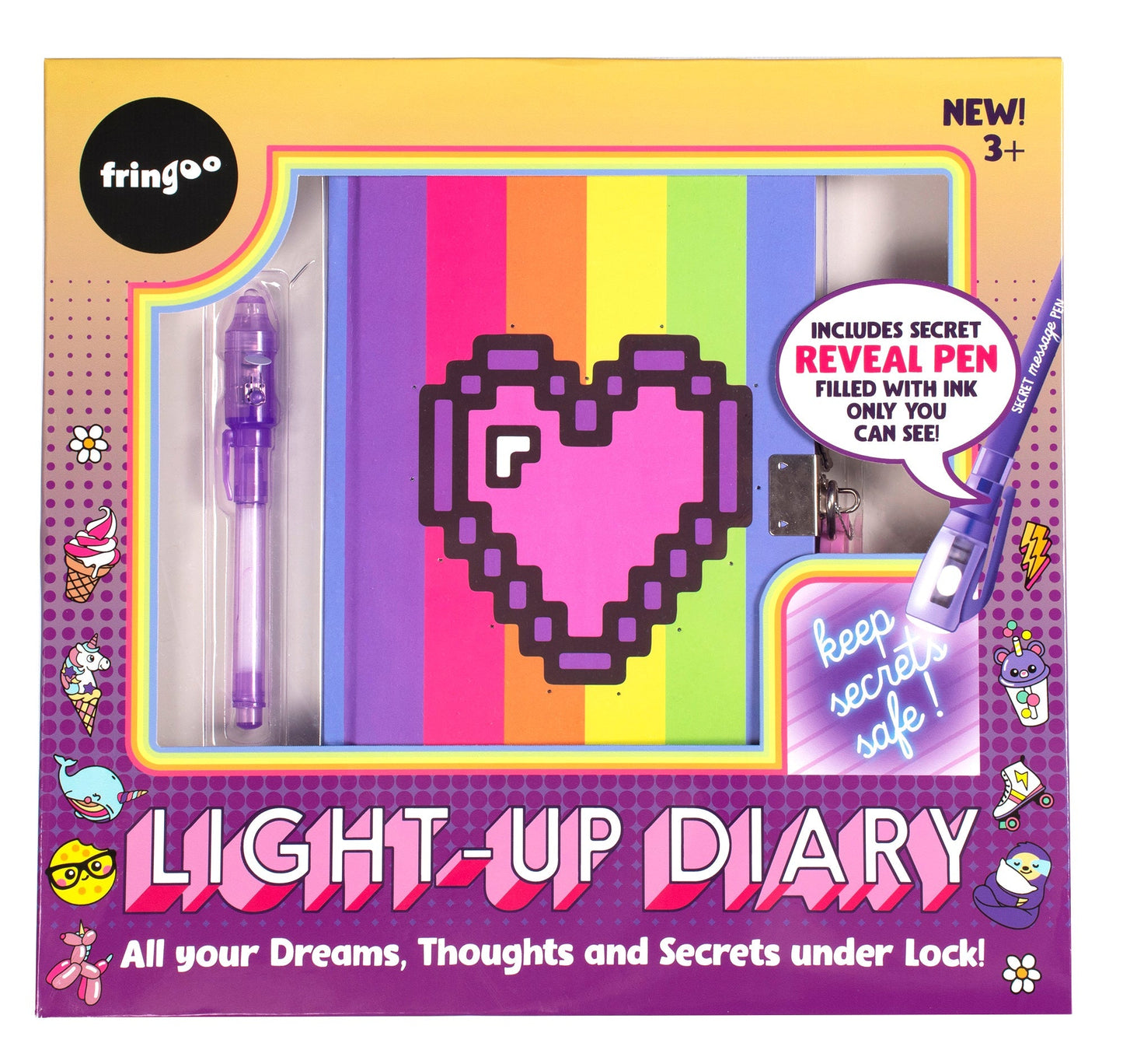 Light Up Journal secret – Pixel Heart