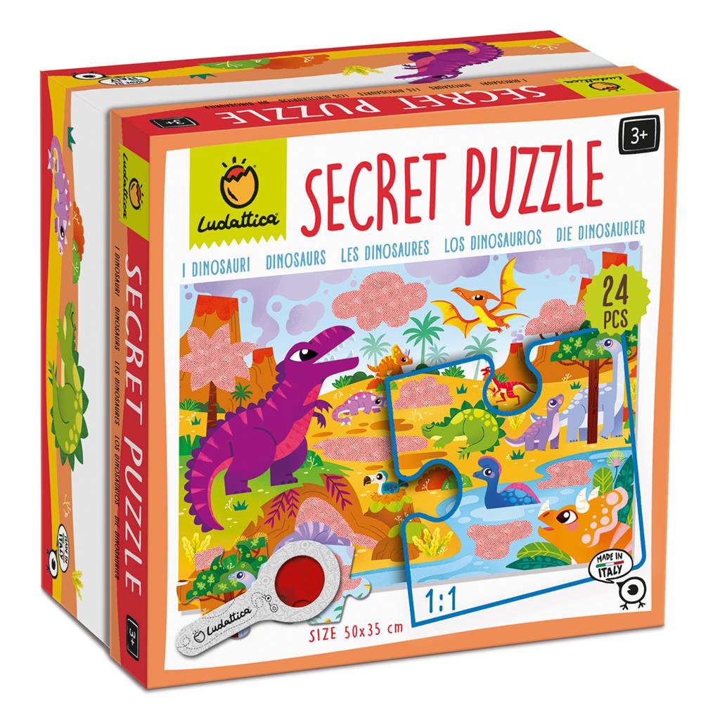 Secret Puzzle Les Dinosaures 24 pièces - Ludattica