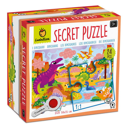 Secret Puzzle Les Dinosaures 24 pièces - Ludattica