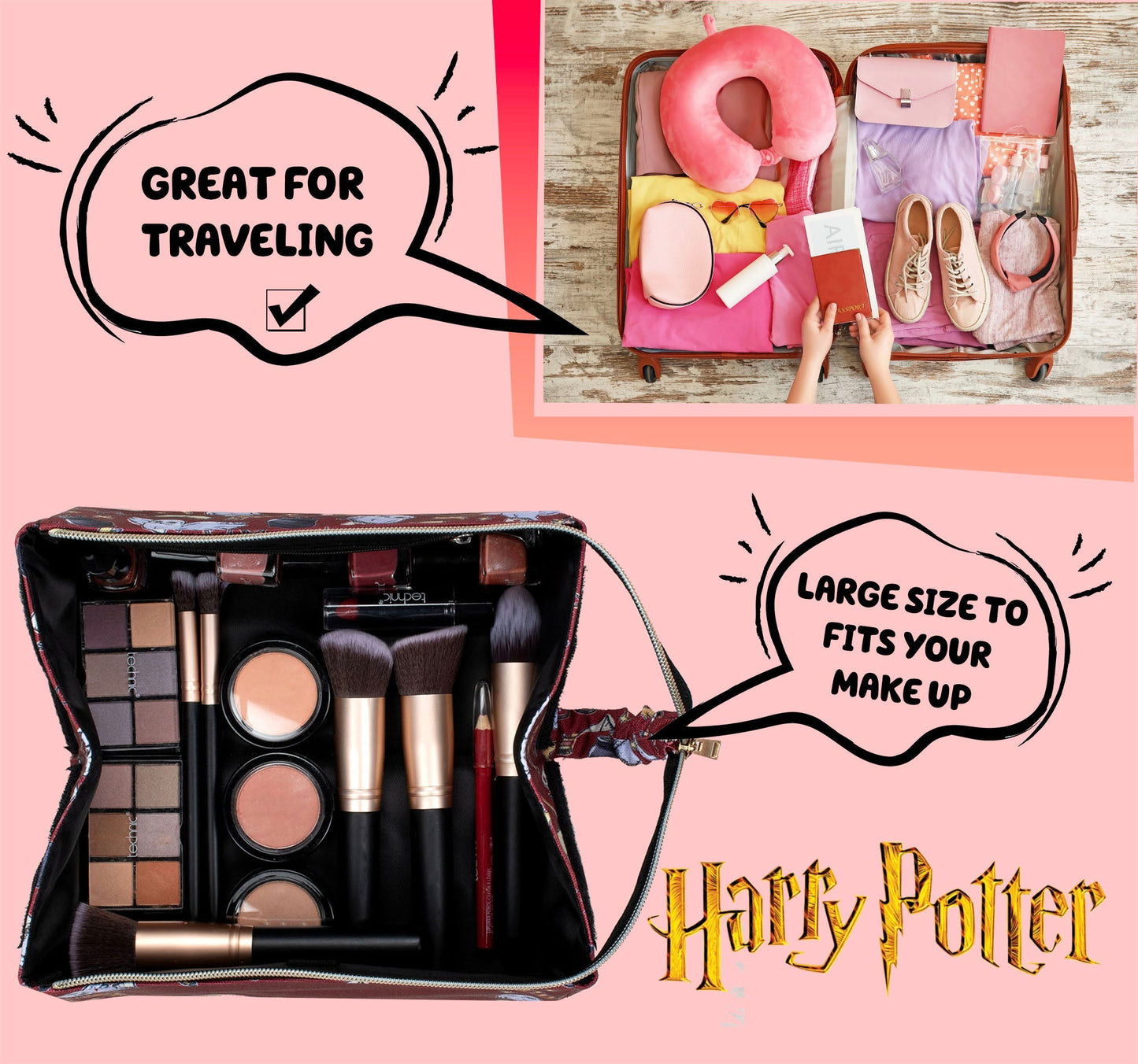Harry Potter Trousse de maquillage – Burgundy