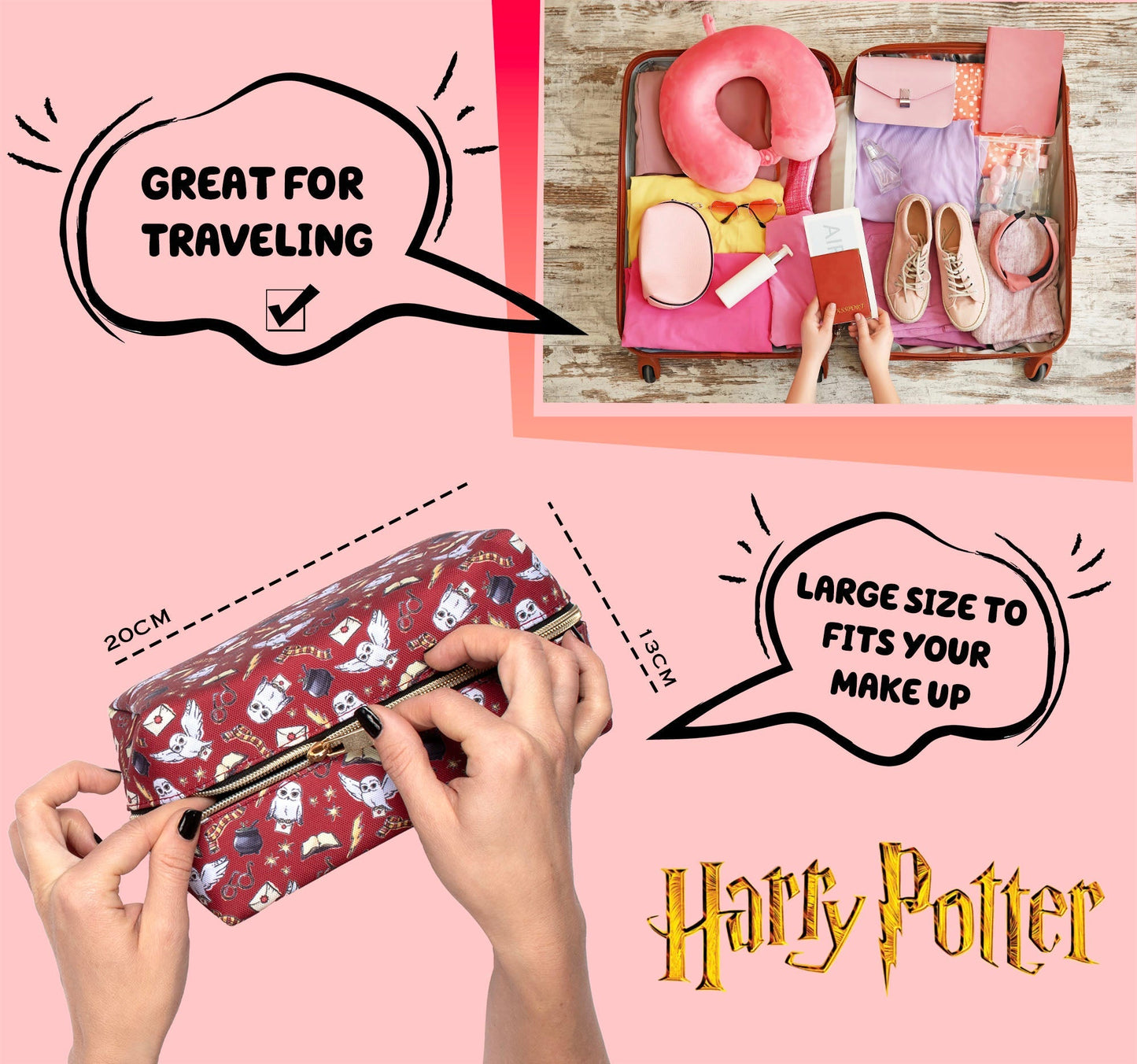 Trousse de maquillage Harry Potter – pailleté Latter
