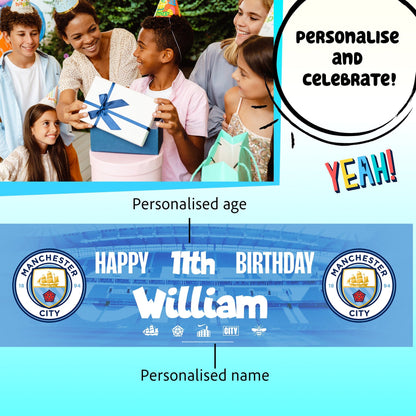 Manchester City Birthday Banner