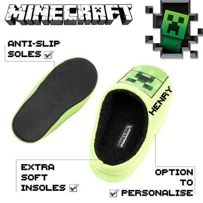 Minecraft Chaussons – vert Creeper