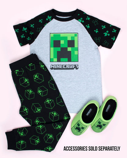 Minecraft Creeper T Shirt – gris
