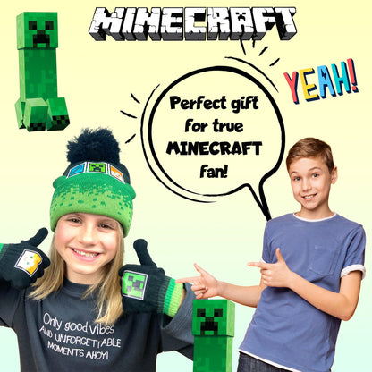 Minecraft – Children's Hat & Gloves Set
