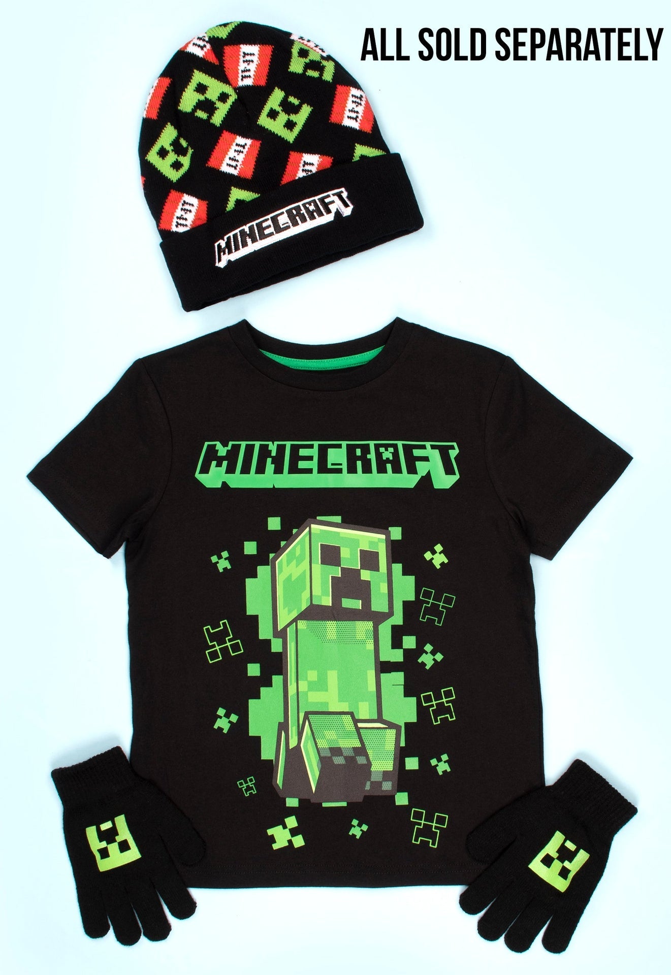 Minecraft Creeper T Shirt – noir