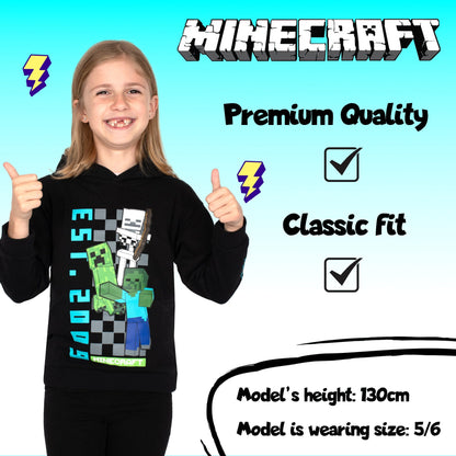 Minecraft Boys sweat à capuche with Kangaroo Pocket 100% Cotton